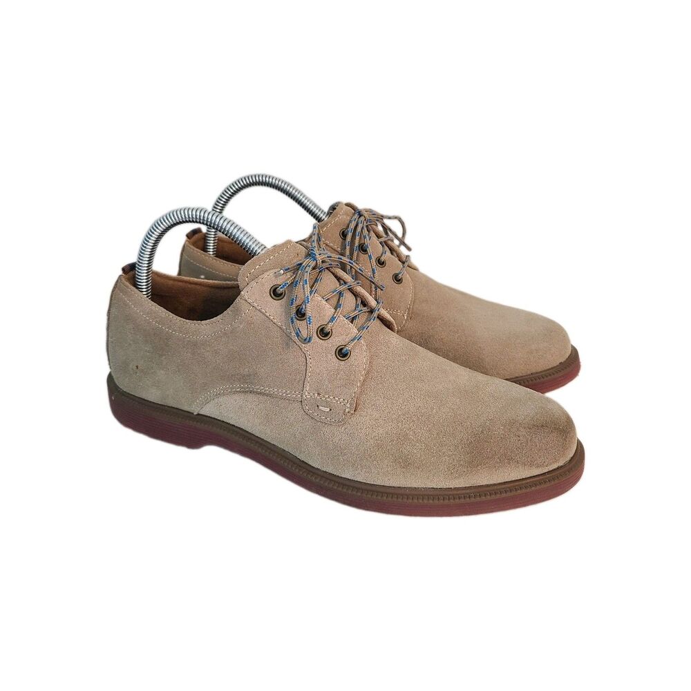 Florsheim Supacush Jr. Boys 7M Tan Suede Oxfords Comfortech Derby Shoes Preppy